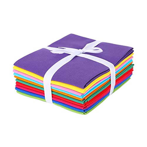 Craftido CID-FQ-RC01 25 Options- 100% Cotton Quilting Fabric Bundles 10Pcs Fat Quarters 18"X21"-Medium Weight 5.2 Oz- For Quilting, Sewing Project, Patchwork, Diy Crafts – Rainbow Colors thumb #3