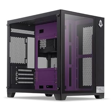 Gabinete Gamer Mancer CV300 Purple Edition, Mid-Tower, Lateral de Vidro, Preto e Roxo, MCR-CV300-PEBK