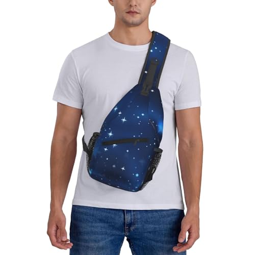 Mochila Crossbody MyPiky con Estampado Estrellas Azul miniatura 7