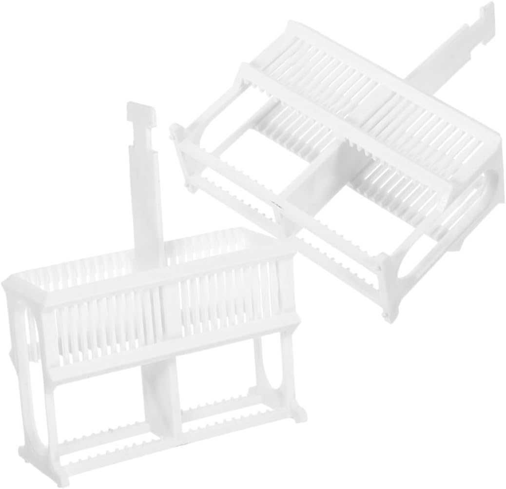 Garneck Slice Plastic Storage Rack for Microscope Slides Staining Holder for Lab Use