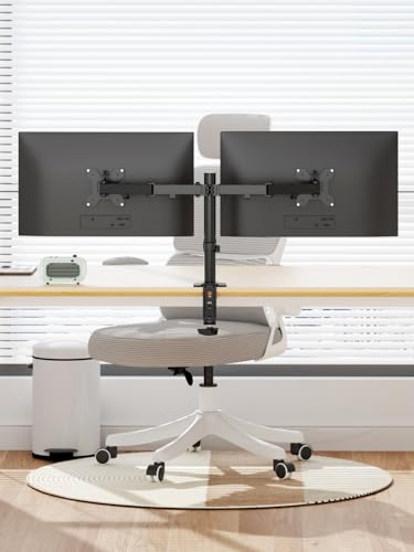 Soporte doble para monitor brazo articulado de escritorio VESA 75 100 para dos pantallas 13-27 6
