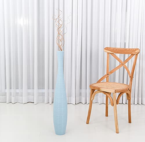 Image of Leewadee Large Floor Vase 34 inches Mango Wood for Pampas Grass, Dried Flowers