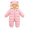 Borlai Pasgeboren Baby Meisjes Jongens Winter Warm Snowsuit Hooded Romper Dubbele Zip Up Jumpsuit Jas Jas