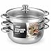 ZENO 28CM Steamer Pot | Cooking Pots | Food Vegetable Steamer | Stainless Steel Pot | Great For Vegetables, Seafood, Meat Cooker | Cooking Kitchen Pan Set | Large Metal Cooking Pots
