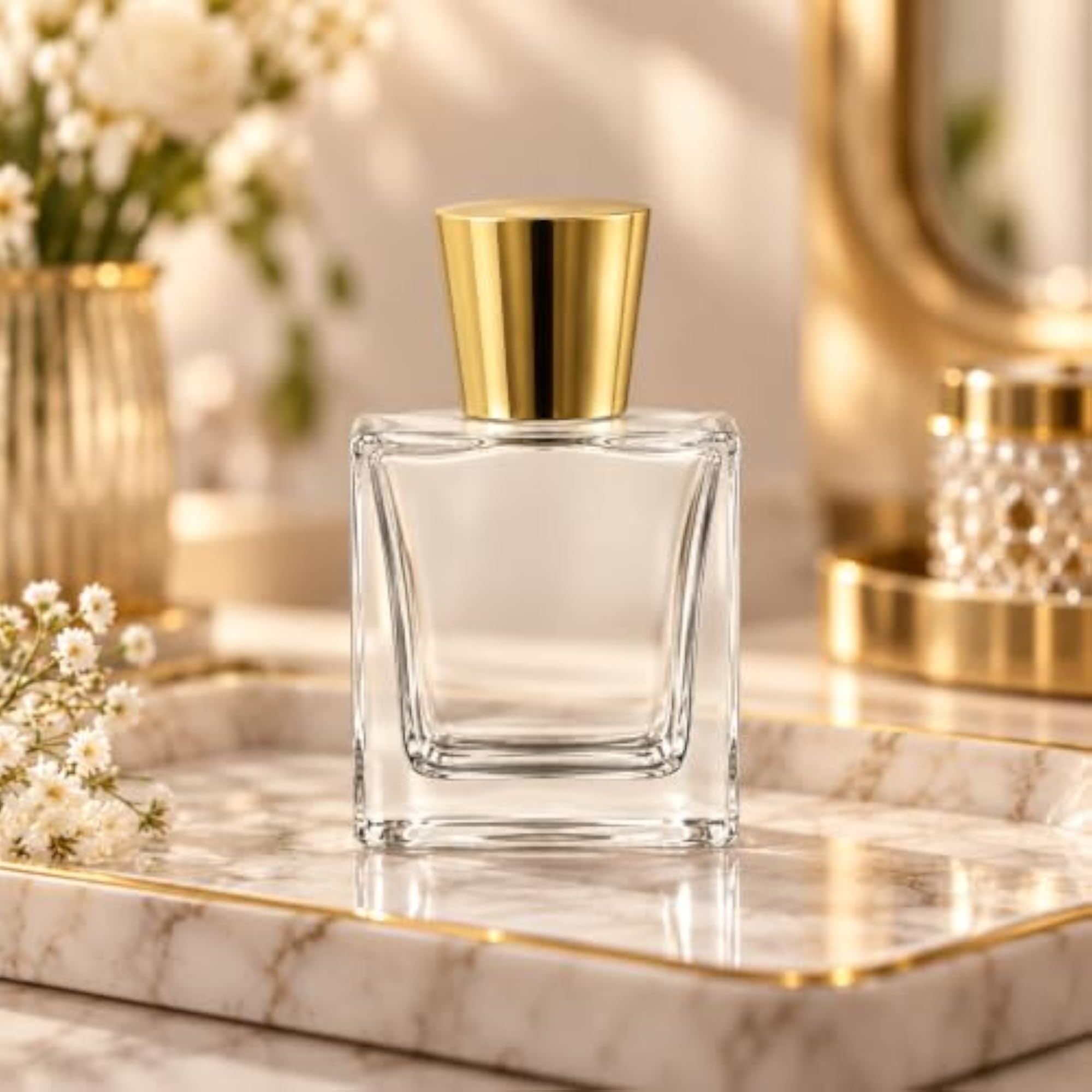 50 ml Refillable Clear Fine Mist Spray Glass Bottles (1)