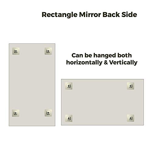 Image of Creative Arts n Frames 5mm Long Big Size 15x21 inch Beveled Smooth Edges Rectangular Wall Mount Mirror Home Decor Items (15x21 inch Beveled HD Mirror)