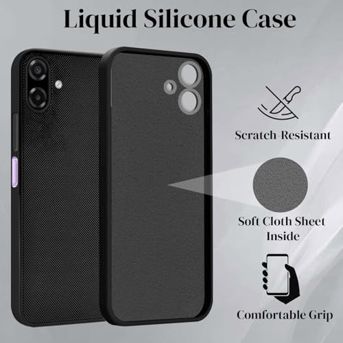 Image of Jkobi Rubberised Back Cover Case for Samsung Galaxy M17e (Textured Grip Design | Micro-Fiber Cloth Inside | Slim and Light Weight | Soft Touch and Feel)