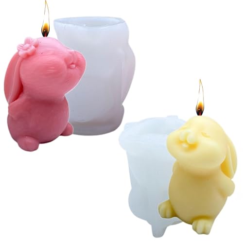 Moule à bougie en silicone Lapin de Pâques 3D –