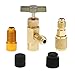 gohantee 5Pcs Brass R1234yf Special Can Tap Adapter Fittings Kit for R134a R12 R22 Charging Hose 1/4 SAE 1/2 Acme LH