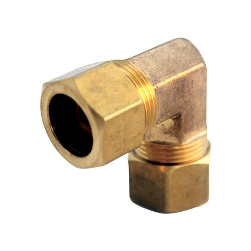 JMF 7/8 in. Dia. x 7/8 in. Dia. Compression to Compression to Elbow Yellow Brass Elbow