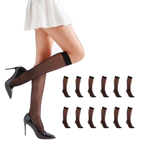 Image of HA WA Women's Knee High Stocking Nylon Pantyhose Socks