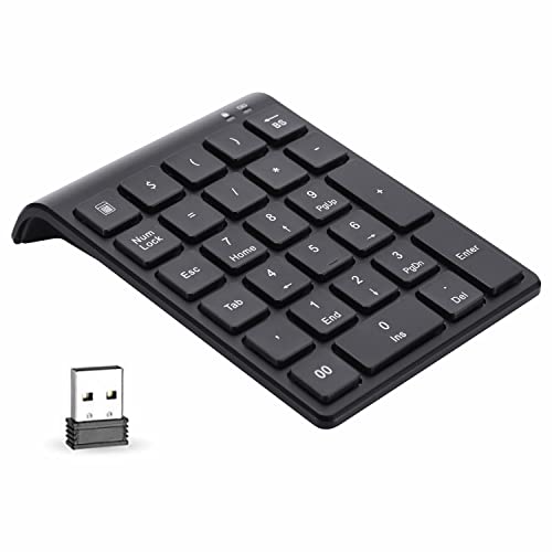 TeRrote Numeric Keypad, 2.4GHz Portable Number Pad Wireless Number Pad