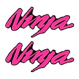 Motorcycle Flat Plain Bike Decal Sticker Compatible with Kawasaki Ninja ZX6R ZX10R ZX12R ZX14R 300 400 650 1000,2 Pack (Deep Pink)