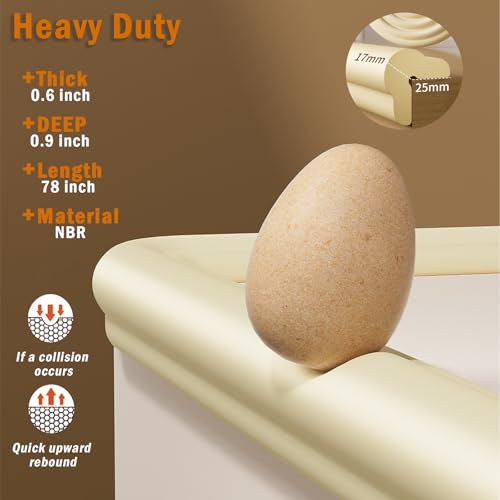 Image of Foam Table Edge and Corner Guards for Baby,(6.5ft Edge 4Corners),Baby Proofing Soft Corner Protectors,Furniture and Tables Child Baby Proof Bumpers, Pre-Taped Corner Cushions (Grey)
