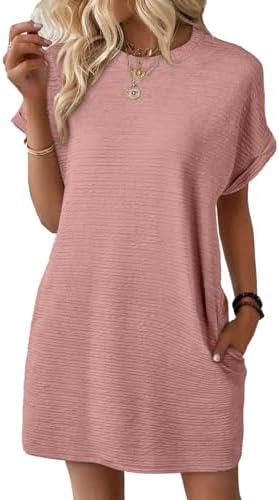 EVALESS Womens Summer Dresses 2026 Fashion Short Sleeve Cute Spri...