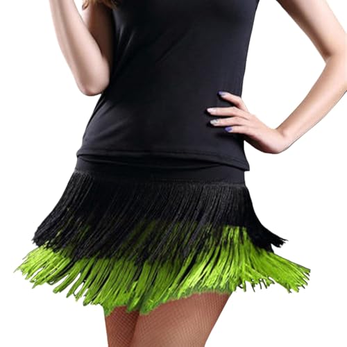 Falda con purpurina para carnaval y fiestas de disfraces con flecos brillantes de mujer