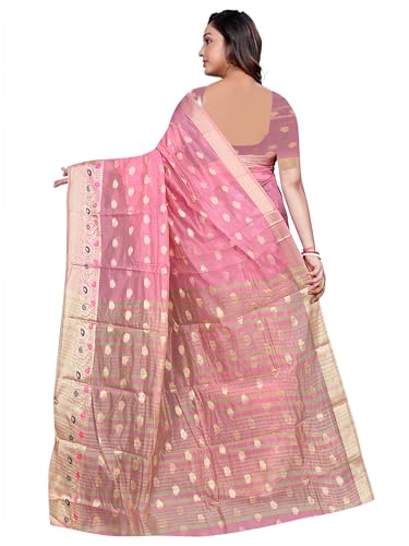 Image of Sarees for Women Wear Organza Silk Banarasi Sari Kanjivaram Pure Paithani Wedding Original Kanchipuram Pattu Sadi with Blouse Piece 2026 (KeriFlower)