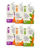 Serenity Kids 6+ Months Certified Organic Baby Food Pouches Veggie Puree | No Sugary Fruits or Added