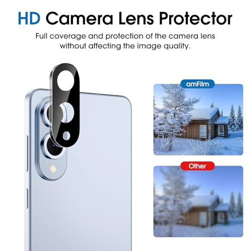 Image of amFilm OneTouch for Samsung Galaxy S25 Edge 6.7 inch Privacy Screen Protector | Auto-Alignment, 30s Install, Bubble Free,Scratch & Drop Protection, Privacy Protection, Lens Protector, 2+2 Pack (S25E-6.7'')