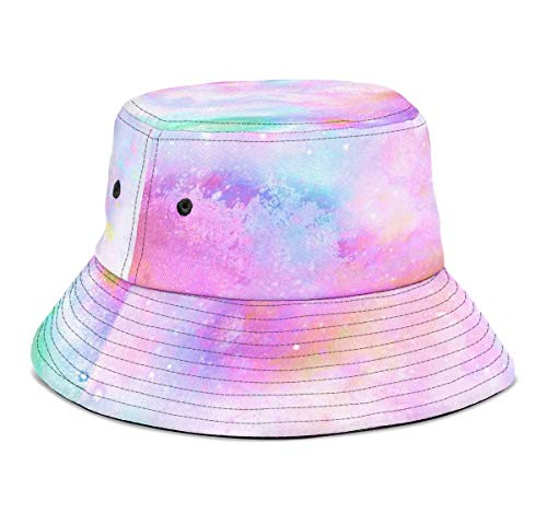 Presanew Bucket Hat For Teens Girls Cute Printed Tie Dye Bucket Hat For Teen Hats Unisex Pink Bucket Hats For Women Unicorn Marble Galaxy #TOP4