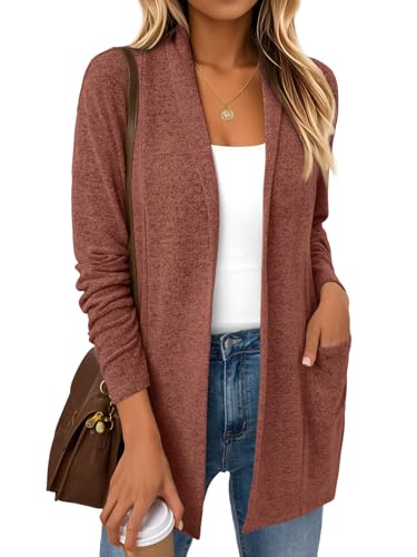 LILLUSORY Cardigan Sweaters for Women Lightweight Open Front Cardigans Casual