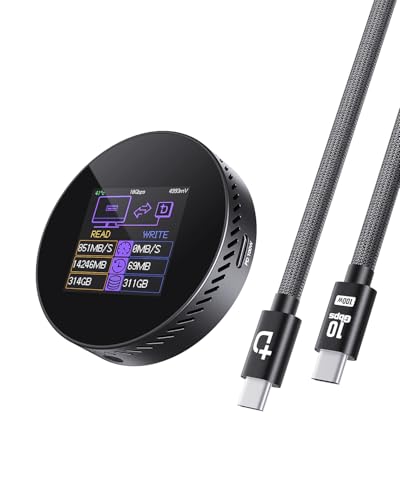 DOCKCASE Magnetic Visual M.2 2242 NVMe SSD Enclosure, 10Gbps USB 3.2 Type-C, 100W PD, 3s PLP Data Protection, Fits 2242/2230 NVMe PCIe, Compatible with MagSafe for iPhone 17/16/15 Pro Max ProRes