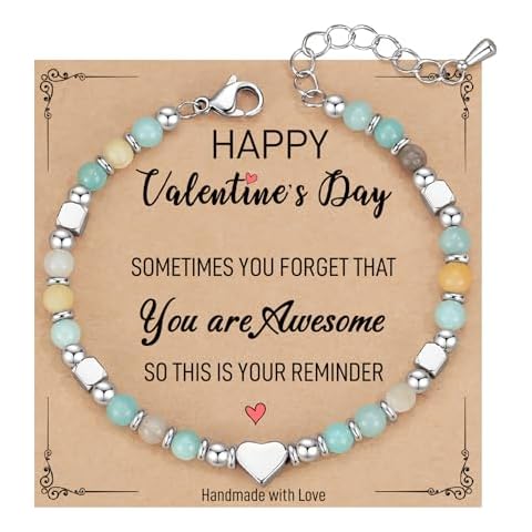 TONY & SANDY Valentines Day Gifts for Her, Valentines Day Gifts for Daughter, Mom, Wife, Girlfriend, Friends Female, Coworkers, Valentines Bracelets for Women Teens Galentines Basket Bulk Cover
