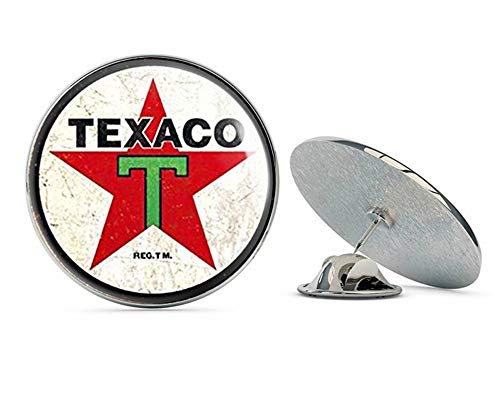 Round Vintage TEXACO Gas (Gasoline Logo Old Rat Rod) Metal 0.75