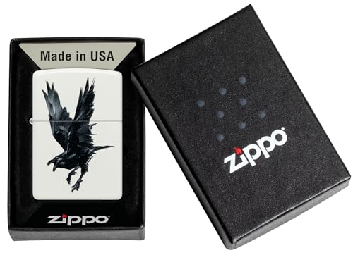 Zippo Encendedor Raven Bird Blanco Mate 46077 miniatura 6