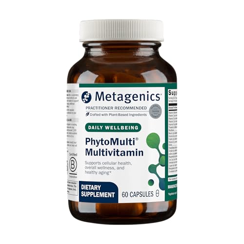 Metagenics PhytoMulti Multivitamin - 20+ Essential Vitamins & Minerals with Phytonutrients - Supports Healthy Aging Cellular Health Energy & Immune Function - Non-GMO & Gluten-Free - 60 Capsules