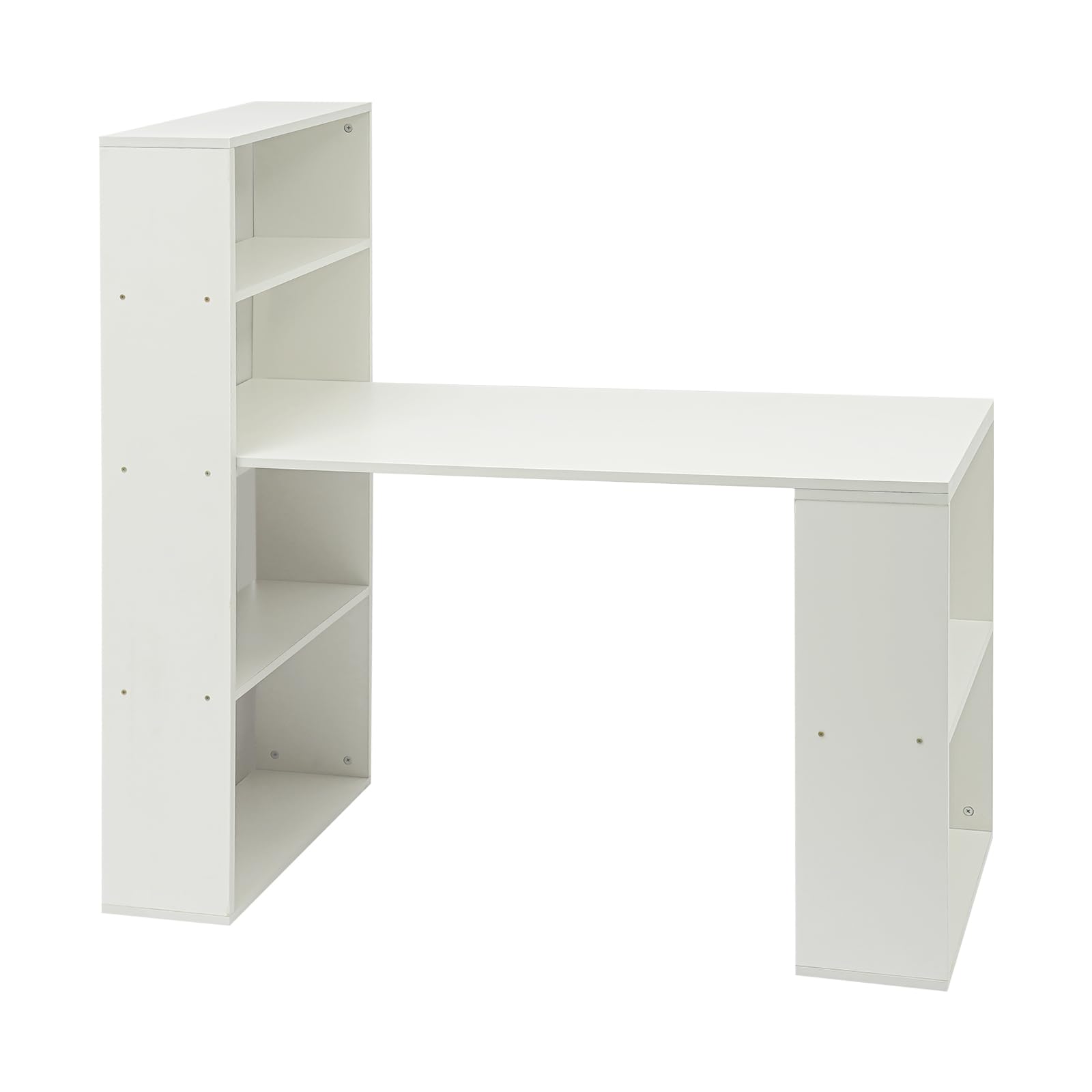 Scrivania con libreria, scrivania con scaffale e spazio per riporre oggetti, scrivania per computer, 120 cm di larghezza, per studio, soggiorno, camera da letto, ufficio