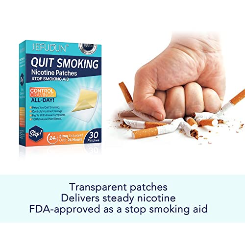 21 Mg Step 1 Quit Patches, Stop Patch, Aid, Easy And Effective Anti-Stickers, Best Product To Help Stop, 30 Patches #TOP3