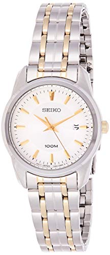 Seiko Women's SXDE67 Stainless Steel Analog White Dial Watch