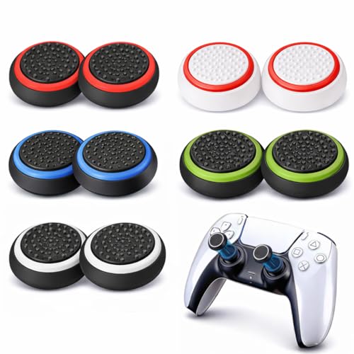 Image of Meyaar Thumb Grips Joystick Caps for PS4 /PS5 /XBOX Controller, Silicone Joystick Caps Ps5 Controller Grip with Anti-Stickiness, Anti-Slip, Anti-Fingerprint (Pack of 10 Piece)
