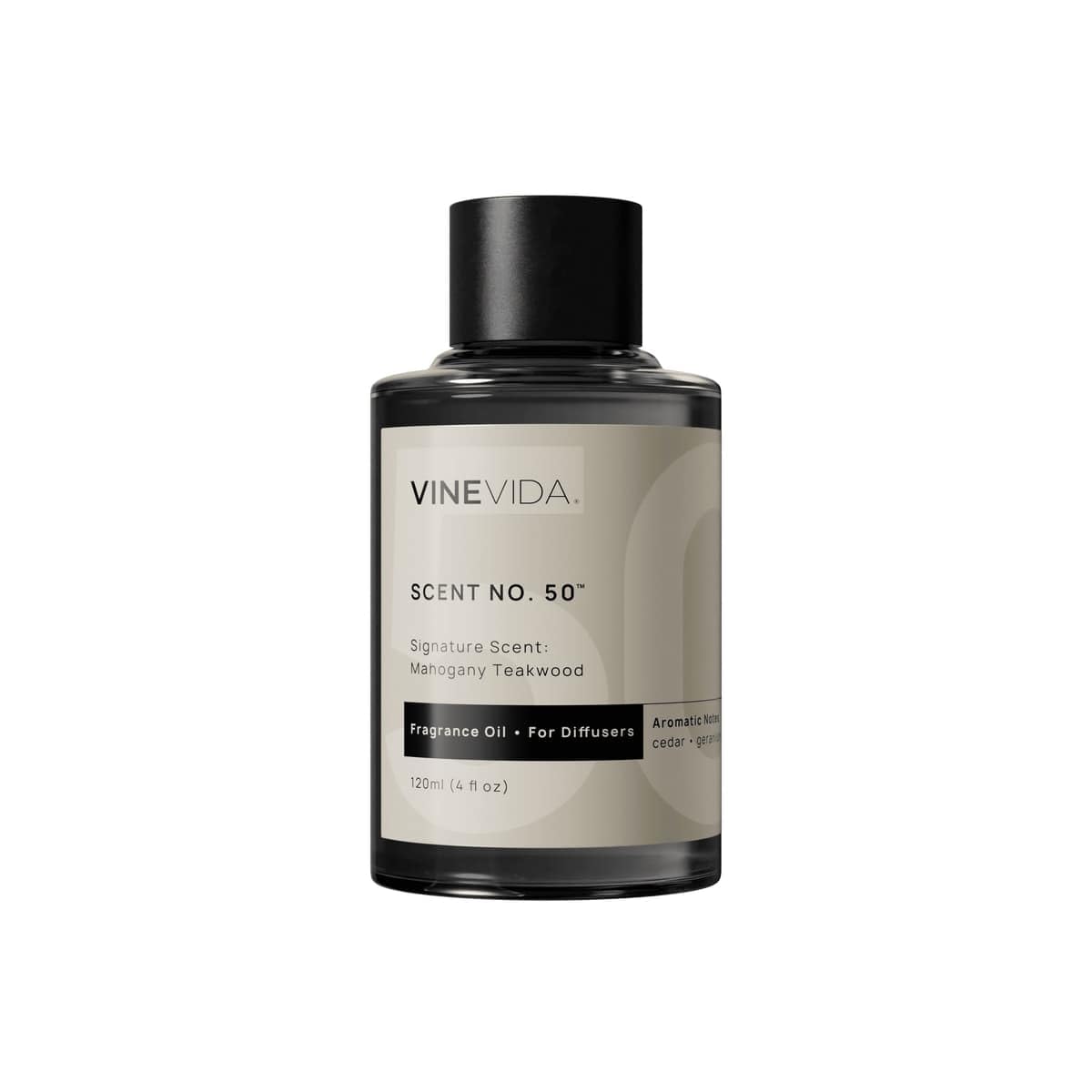 VINEVIDA Mahogany Teakwood Fragrance Oil for Cold Air Diffusers - 4 Fl Oz - Essential Oils for Diffuser Oil Refill & Air Freshener Room Spray