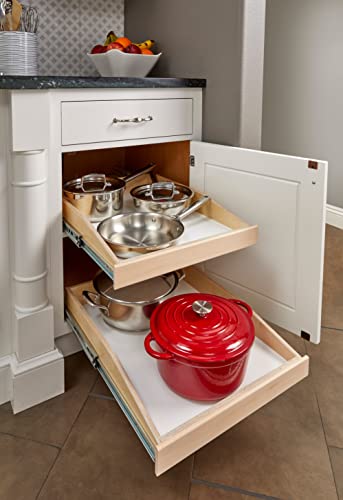 Slide-A-Shelf Made-To-Fit Slide-Out Shelf: Maple Wood Front With Full Extension Rail #TOP7