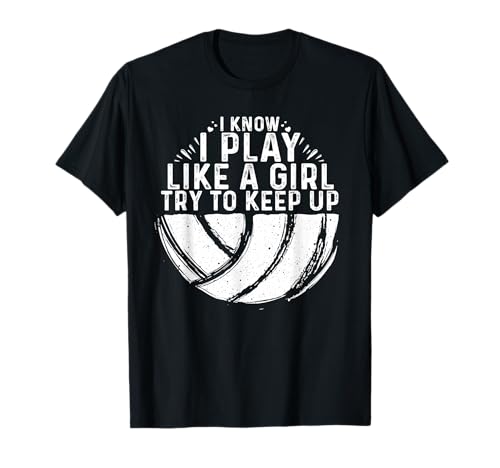Funny Volleyball Design Girls Women Youth Teen Sports Lovers T-Shirt