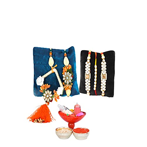 Image of NUTRI MIRACLE Rakhi Dry Fruit & Nut Gifts With Variety Of Chocolates N Handcrafted Rakhis For Brother N Family,700gm