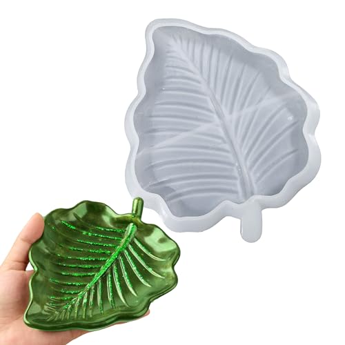 Heyiminy Leaf Silicone Molds for Resin, Large Tray Mold for