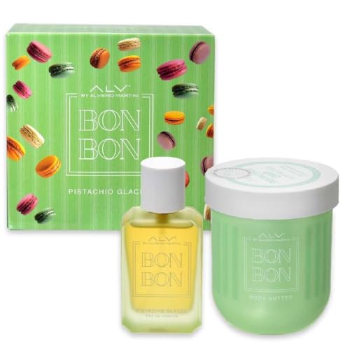 AlmaprofShop set regalo ALV By Alviero Martini Bon Bon CHRISTMAS BOX Vanilla - pistachio - MOCHA PROFUMO edp 30 + Body Butter ml.300 idea profumi gourmand (PISTACCHIO)