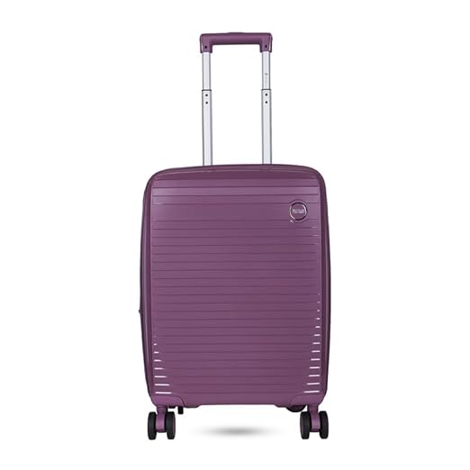 Polo Class 28-Inch Trolley Bag | Expandable Hardshell Luggage | Polypropylene Material | 360-Degree Rotating Wheels, Number Lock & Securitec Zipper - Purple