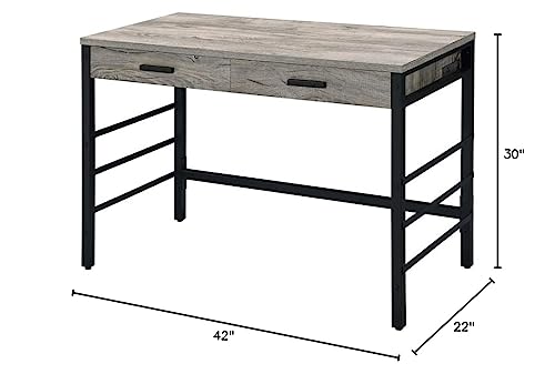 Acme Furniture Disho Writing Desk, Light Weathered Oak And Black #TOP2