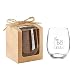 Kate Aspen Kraft 9 oz. Glassware Gift Box (36 Boxes) - Wedding Favor or Party Favor Accessory for Bridal Showers, Baby Showers or Birthdays. Stemless Wine Glass Sold Seperately
