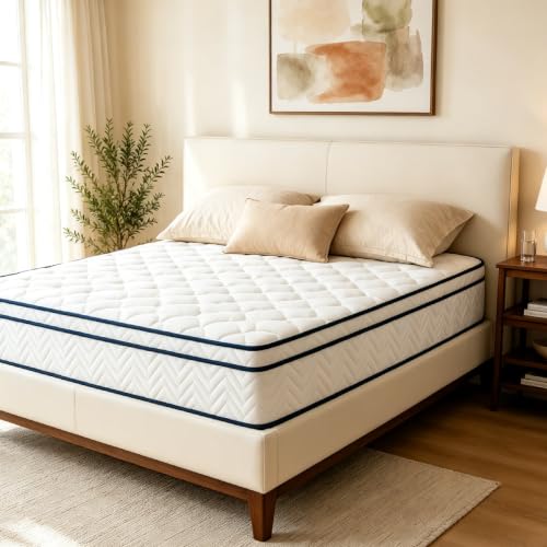 Vurawq 12 Inch King Size Mattress, Hybrid Mattress in a
