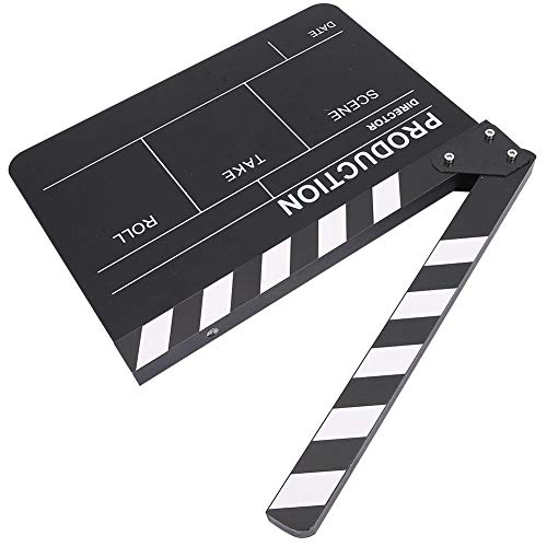 Clap Boards, Acrílico Director Scene Clapperboard TV Movie Action Board Film Cut Prop with Pen for S