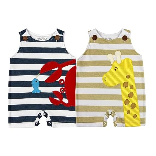 Macacão Bebê Sem Manga Listrado Kit 2 Peças Siri e Girafa - Branco P