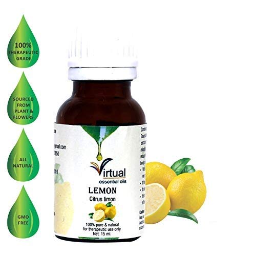 Image of VIRTUAL Mandarin Lemon Essential Oil 15ml Pure Natural Therapeutic Grade Steam Distilled Undiluted Citrus Oil for Skin Care Hair Growth Aromatherapy Diffuser Massage Use