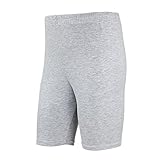 Elastischer Rundum-Gummibund TupTam Mädchen Leggings Kurz Radlerhose, Farbe: Grau Meliert, Größe: 116