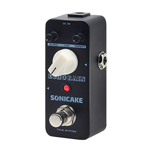 SONICAKE Delay Pedal de efectos de guitarra Echo Rain Estilo analógico Híbrido Digital