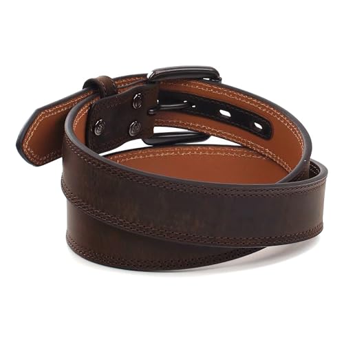 ARIAT Men's Double Row Stitch Leather Belt4
